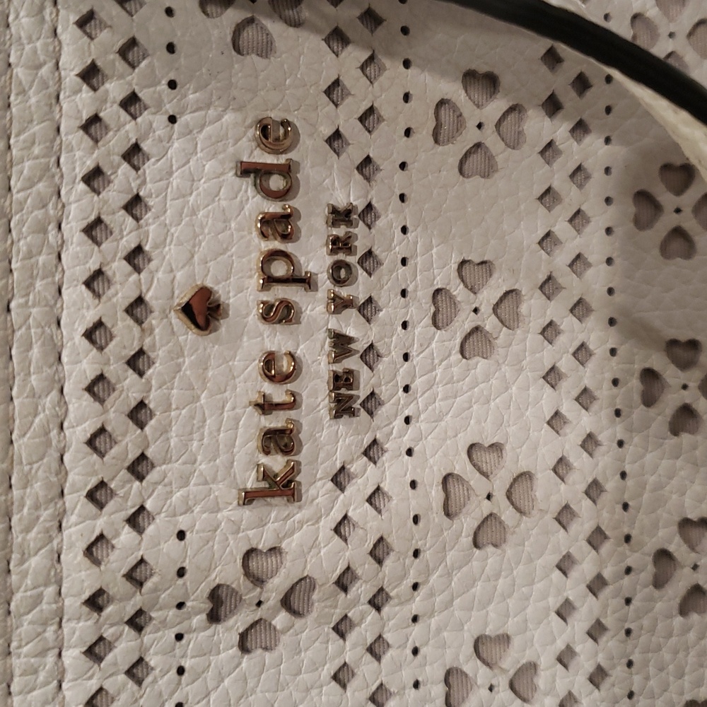 Kate Spade White Satchel with Tassel Accent Size Small - Picture 2 of 11